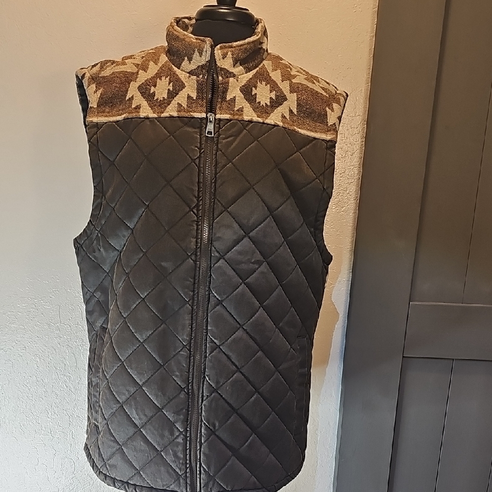 BKE Brown Quilted Vest